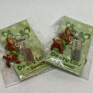 Lot 2 New in Package Deery Lou 2006 Sanrio Mini Figure Charm